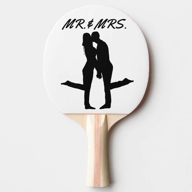 WEDDING GIFT PING PONG PADDLE, MR.& MRS. PADDLE (Front)