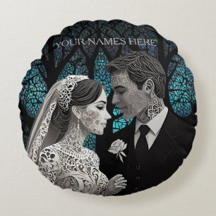 Wedding Gift Round Cushion