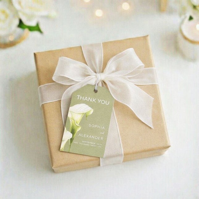 Wedding Gift Tags "Delicate Calla Lilies" (Creator Uploaded)