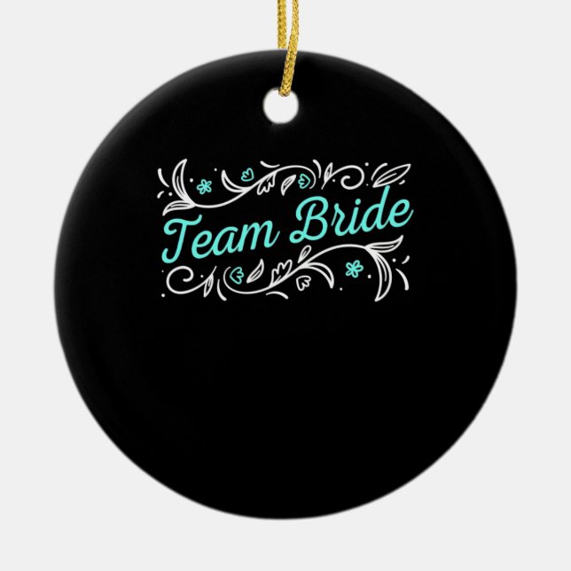Wedding Gift | Team Bride Ceramic Tree Decoration (Front)
