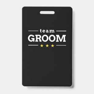 Wedding Gift Team Groom ID Badge