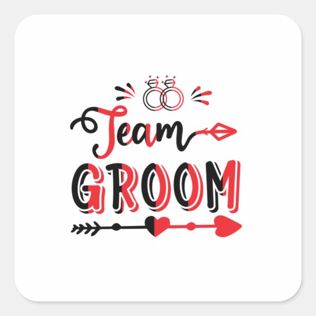 Wedding Gift Team Groom Square Sticker (Front)