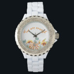 Wedding Gift to Bride Fall Themed Watch<br><div class="desc">This elegant timepiece is designed to capture the beauty of the season and make a lasting impression. With its personalised touch, it serves as a timeless keepsake that the bride will cherish forever. Crafted with meticulous attention to detail, our Autumn Themed Watch features a delicate wristband adorned with enchanting autumn...</div>