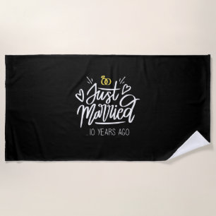 Wedding Gifts   10th Wedding Anniversary Beach Towel
