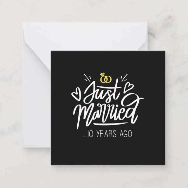 Wedding Gifts | 10th Wedding Anniversary Card (Front)