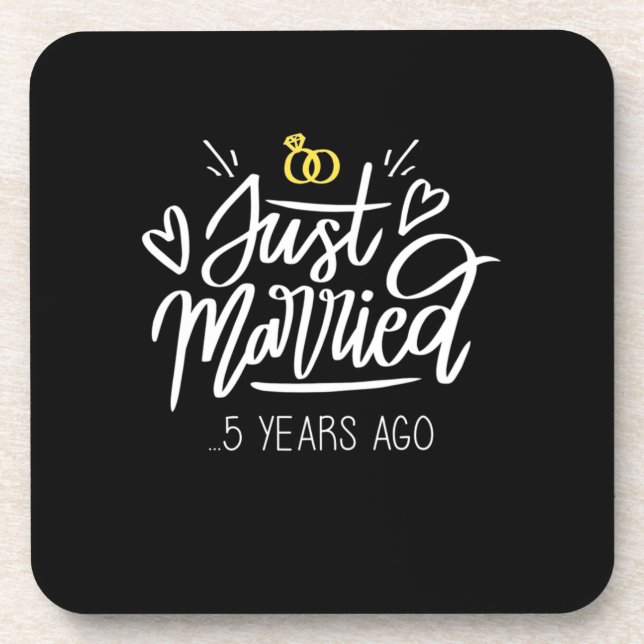 Wedding Gifts | 5th Wedding Anniversary Coaster (Front)