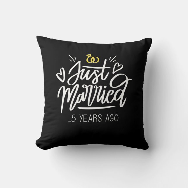 Wedding Gifts | 5th Wedding Anniversary Cushion (Front)