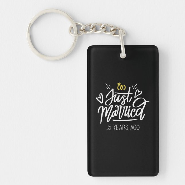 Wedding Gifts | 5th Wedding Anniversary Key Ring (Front)