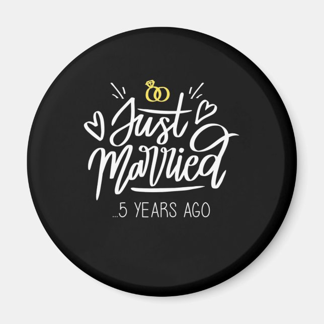 Wedding Gifts | 5th Wedding Anniversary Magnet (Front)