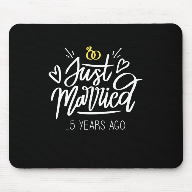 Wedding Gifts | 5th Wedding Anniversary Mouse Pad (Front)