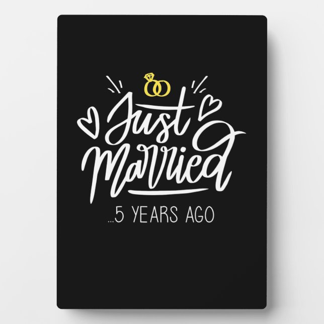 Wedding Gifts | 5th Wedding Anniversary Plaque (Front)