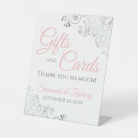 Wedding Gifts & Cards Silver Frills Pink on White