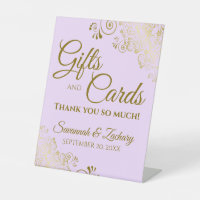 Wedding Gifts & Cards Thank You Lilac Purple Gold