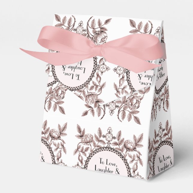 Wedding Gifts & Favour, Dusty Pink Victorian Style Favour Box (Front Side)
