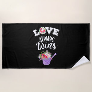 Wedding Gifts Love Always Win Beach Towel