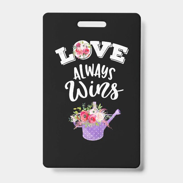 Wedding Gifts | Love Always Win ID Badge (Front)