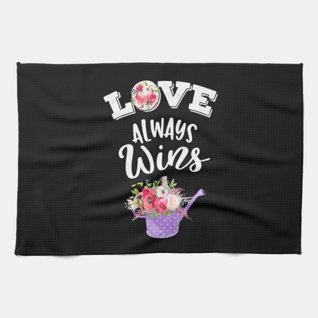 Wedding Gifts | Love Always Win Tea Towel (Horizontal)