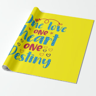 Wedding Gifts | One Love One Heart One Destiny Wrapping Paper