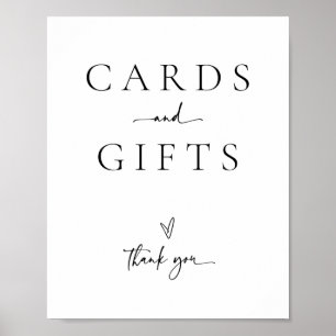 Wedding Gifts Table Sign Cards Party Table Poster