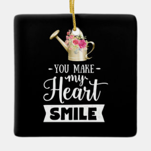 Wedding Gifts   You Make My Heart Smile Ceramic Ornament