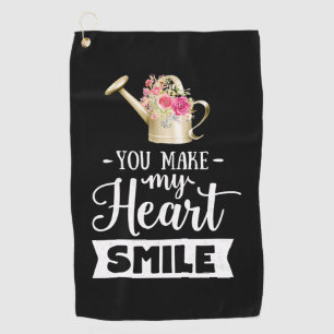 Wedding Gifts   You Make My Heart Smile Golf Towel