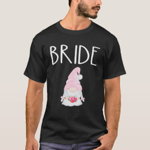Wedding Gnome Bride Engaged Bridal Shower Party Cu T-Shirt