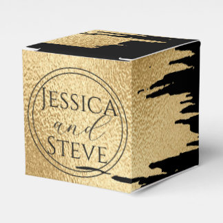 Wedding Gold and Black Classic Favour Box