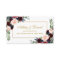 Wedding Gold Burgundy Blue Registry Insert Card B