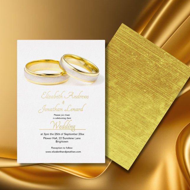 Wedding Gold Foil Elegant Rings  Simple  (Creator Uploaded)