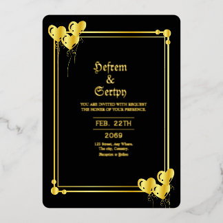 Wedding Gold Luxury Gold Foil Invitation Card
