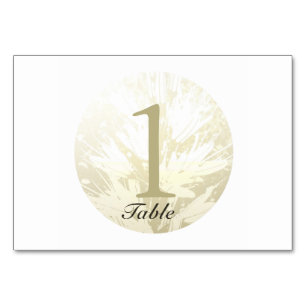 Wedding Golden Flowers Personalised Table Card 6