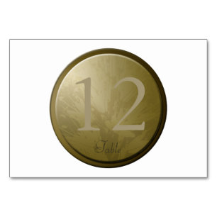 Wedding Golden Flowers Personalised Table Card 7