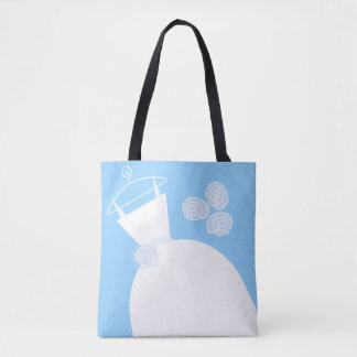Wedding Gown Blue all over tote bag