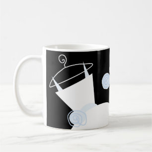 Wedding Gown Blue 'Bride Groom' mug black