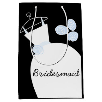 Wedding Gown Blue Bridesmaid black medium Gift Bag