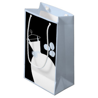 Wedding Gown Blue gift bag black pale blue