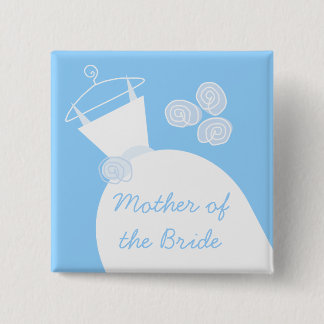 Wedding Gown Blue Mother of the Bride square 15 Cm Square Badge