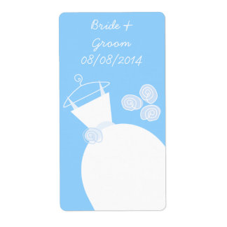 Wedding Gown Blue 'Names and Date' label