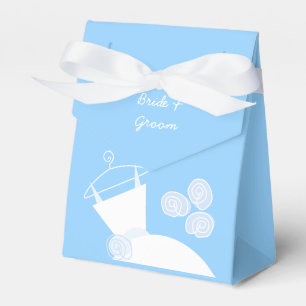 Wedding Gown Blue 'Names' tent Favour Box
