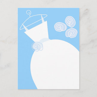Wedding Gown Blue postcard