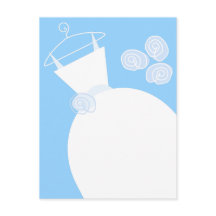Wedding Gown Blue postcard