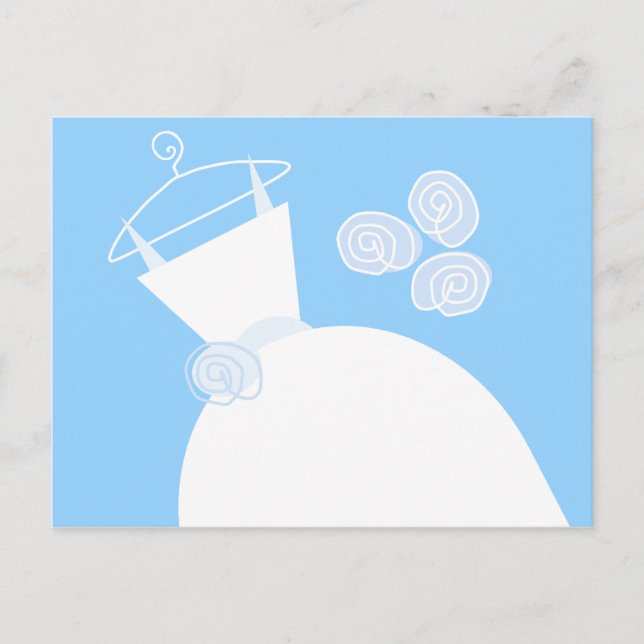 Wedding Gown Blue postcard horizontal (Front)