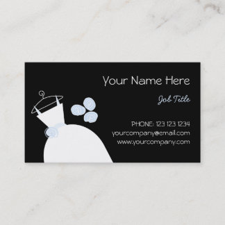 Wedding Gown Blue template 2 black Business Card