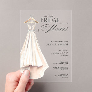 Wedding Gown Bridal Shower Invitation