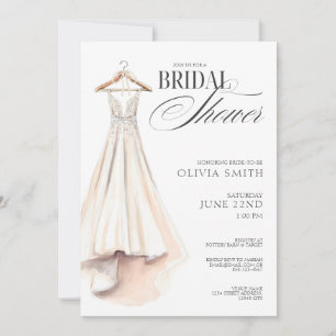 Wedding Gown Bridal Shower Invitation
