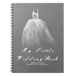 Wedding Gown Bride To Be Romantic Vintage Spiral Notebook