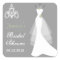 Wedding gown, chandelier Bridal Shower Sticker