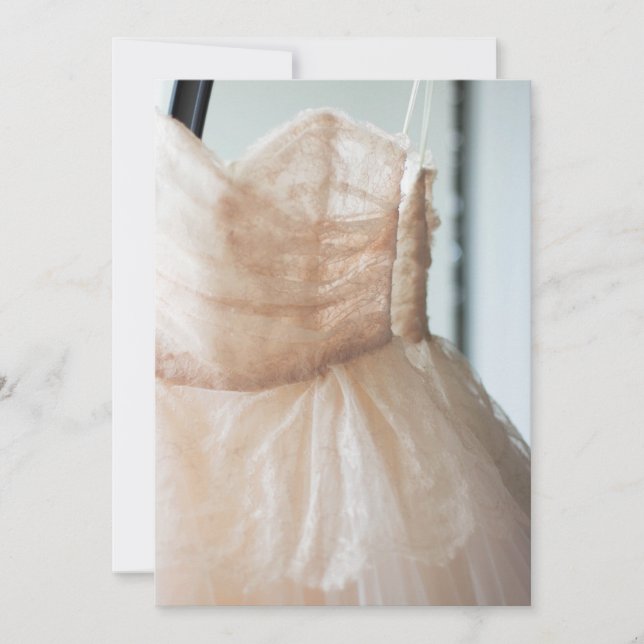 Wedding Gown for Bridal Shower or Thank You Card (Front)