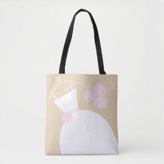 Wedding Gown Pink Beige 2 sided Tote Bag