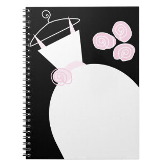 Wedding Gown Pink black notebook